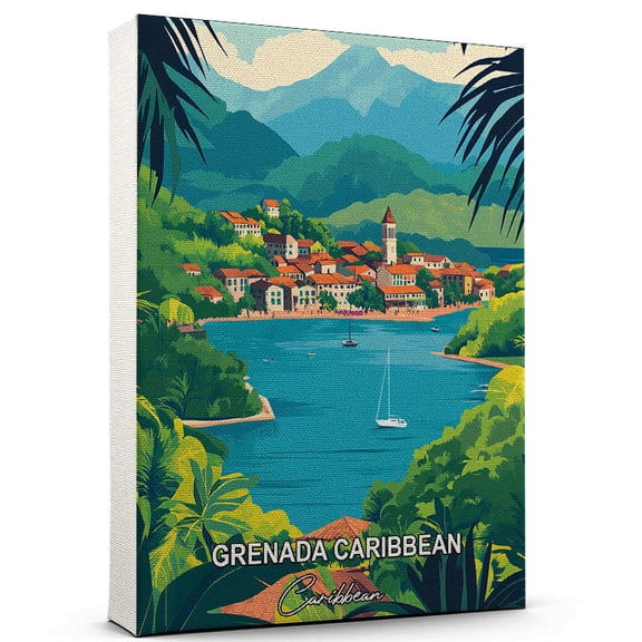 Grenada Caribbean Travel Global Destination Canvas Caribbean Canvas Celebrate Your Favorite Destination A Sophisticated Touch to Any Room