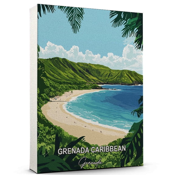Grenada Caribbean Travel Global Destination Canvas Grenada Canvas Celebrate Your Favorite Destination A Sophisticated Touch to Any Room