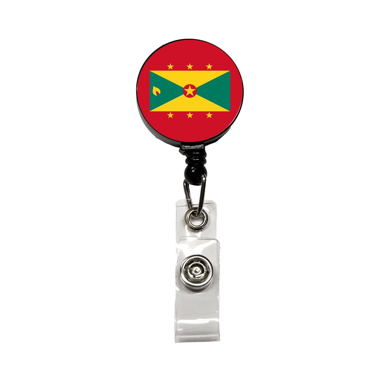 Grenada Country Flag Retractable Reel ID Badge Key Card Name Tag Holder ...