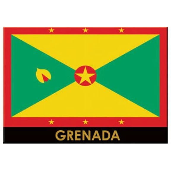 Grenada Flag Caribbean Fridge Collector's Souvenir Magnet 2.5 inches X 3.5 inches