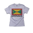 thumbnail image 1 of Grenada Flag - Special Vintage Edition Boy's Cotton Youth Grey T-Shirt, 1 of 2