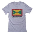 thumbnail image 1 of Grenada Flag - Special Vintage Edition Men's Grey T-Shirt, 1 of 2