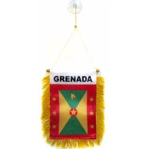 Grenada Mini Banner Flag Great For Car & Home Window Mirror Hanging 2 Side