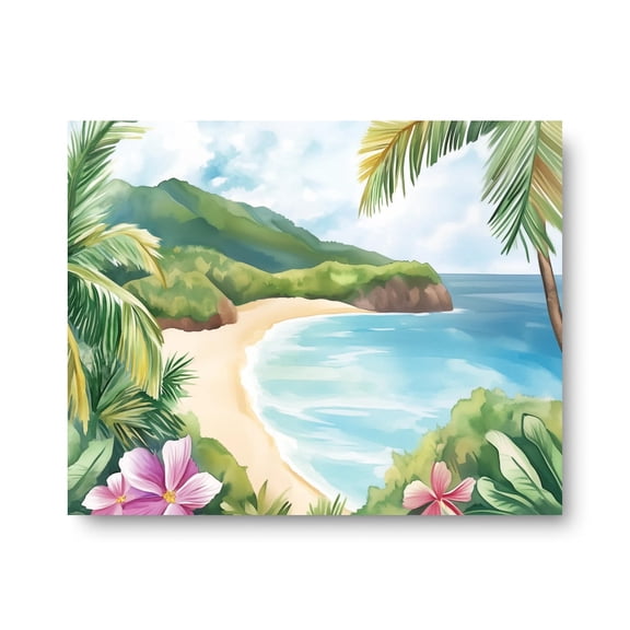 Grenada Print, Caribbean Island Coastal Art, Tropical Beach Poster, Paradise Wall Decor, Exotic Seascape Travel Inspired Artwork Home Decor #3870, Unframed Poster Size 8x12