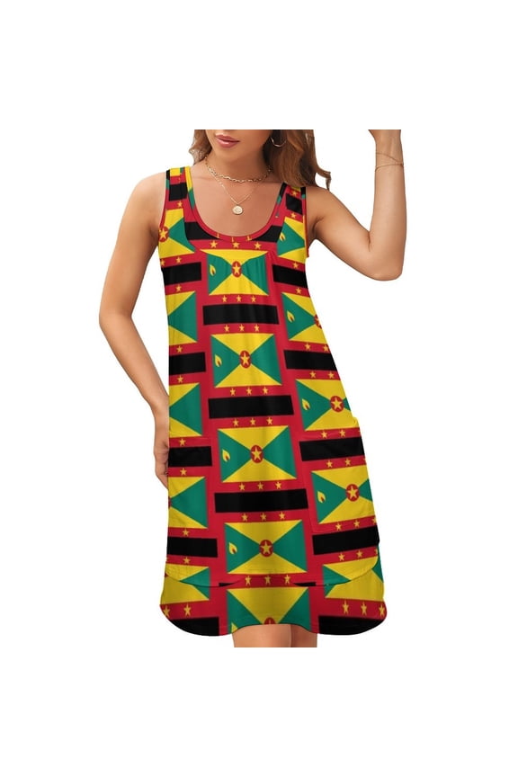 Grenada Sleeveless U-Neck Fake Two Piece Dress Dress for pregnant women Prom gown