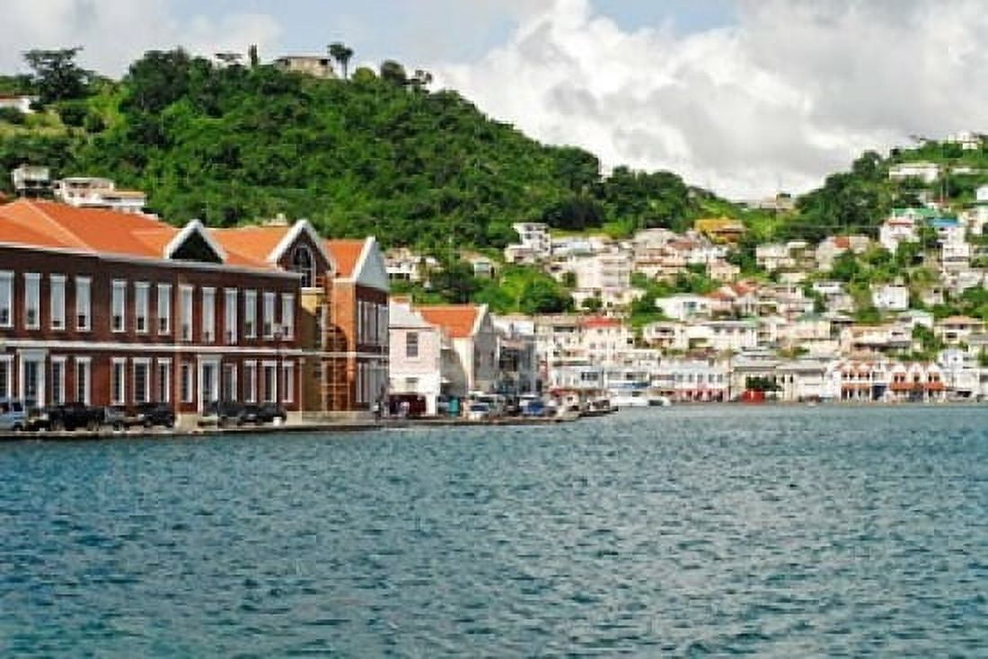 Grenada St George Carenage Residential area Canvas Art - Anthony Asael DanitaDelimont (20 x 13)