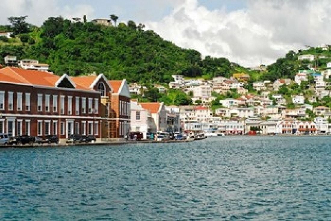 Grenada St George Carenage Residential area Canvas Art - Anthony Asael DanitaDelimont (36 x 24)