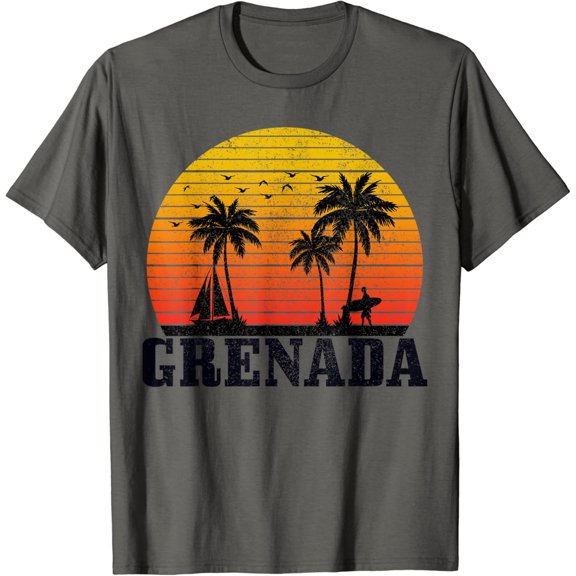 Grenada Surfer Vintage Surf Surfing Grenadian Souvenir T-Shirt