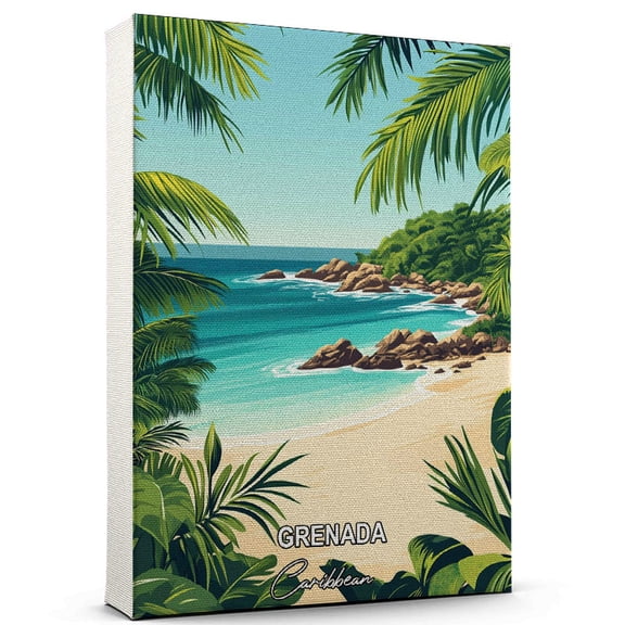 Grenada Travel Canvas Wall Art Caribbean Canvas Travel-Inspired Scene That Brings Peace, Color, and Culture Into Your Space