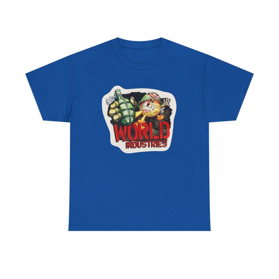 Grenade Flameboy World Industries 2001 Skateboard Vintage Classic TShirt Print - Royal / M