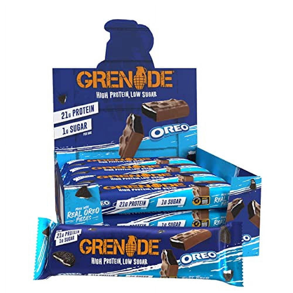 Grenade High Protein, Low Sugar Bar, 12 x 60g - Oreo