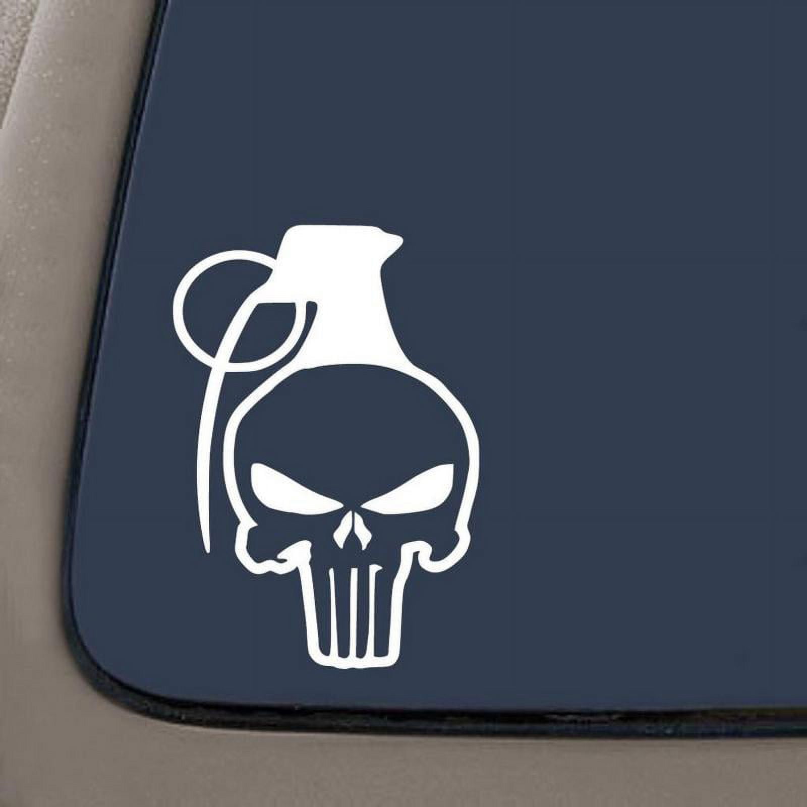 Smoking Vulture Skull Bumper Sticker - 5.45x3.2 Inch Vinyl Decal For Laptop & Windows