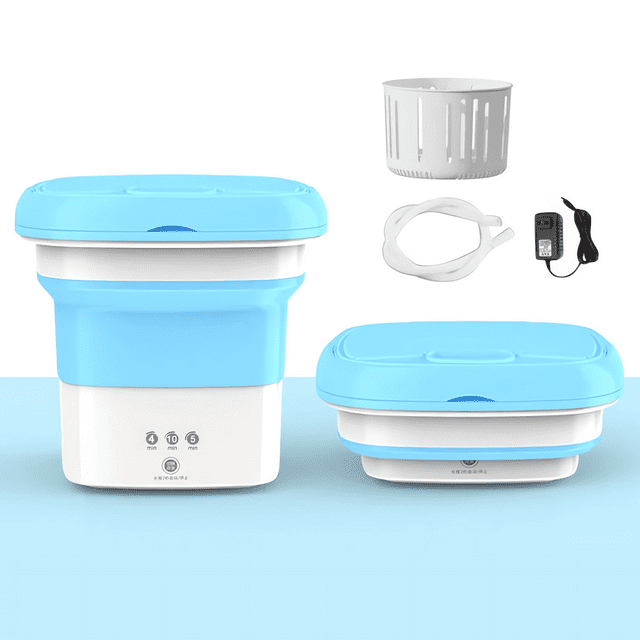 Mini Small Foldable Portable Washing Machine - Collapsible Folding Mini Washer For Underwear