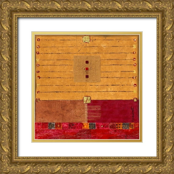 Grenet, Catherine 26x26 Gold Ornate Wood Framed with Double Matting Museum Art Print Titled - Escale touareg