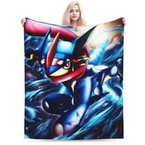 Greninja Boys Girls Blanket Super Soft Cozy Warm Plush Throw Blanket, Lightweight Fuzzy Flannel Blankets for Couch Sofa Bed Travel and Camping Gifts 40"X30"
