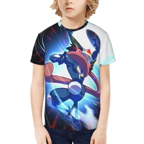 Greninja Boys Girls Teens T Shirt Graphic Print Casual Short Sleeve Funny Top Tees Shirt for Youth Kids