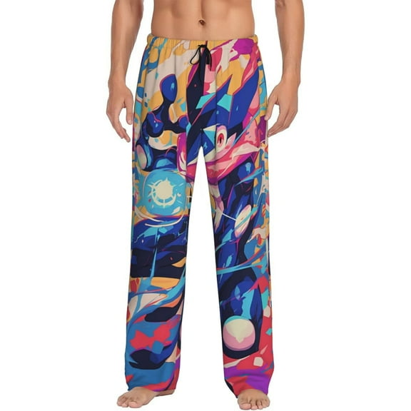 Greninja Mens Pajama Pants Ultra Soft Comfy Lounge Sleep Pants Print Loose Casual Bottoms Loungewear