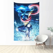 Greninja Tapestry Aesthetic Wall Hanging for Living Room Bedroom Art Tapestries Poster Blanket College Dorm Home Decor 60x40 Inch