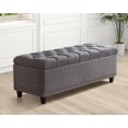 thumbnail image 1 of Grepatio 51" Ottoman Storage Benches, 30 Gallons End of Bed Storage , Large Rectangular Storage Ottoman, Button-Tufted Ottoman with Storage for Living Room Bedroom, Foot of Bed (Gray), 1 of 7