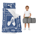 thumbnail image 1 of Gresahom Custom Toddler Nap Mat with Blanket, Preschool Sleep Mat for Boys and Girls, Extra Large Sleeping Bag for 3-15 Years, Light Blue Bedding Set for Kindergarten, 1 of 9