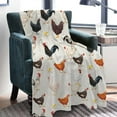 thumbnail image 1 of Gresahom Cute Chicken Printed Blanket, Lightweight Cozy Soft Flannel Fleece Push Throw Blanket for Adult Toddler, Throw Blanket for Couch Sofa Bed, Gifts Rooster Blanket for Women Kids Girls(40"x50"), 1 of 1