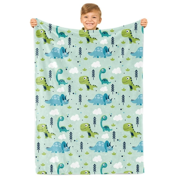 Gresahom Dinosaur Baby Blanket, Dinosaur Blanket for Kids Boys Girls, Super Soft Fleece Dino Blankets for Kids Newborns Baby, Dinosaur Blankets for Baby Shower Gifts for Bed Couch Living Room(50"x60")