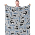 thumbnail image 1 of Gresahom Hockey Throw Blanket for Boys Men, Ice Hockey Gifts Soft Plush Flannel Blanket for Kids Teen Adults, Hockey Fan Sport Fleece Blanket for Birthday Graduation Children's Day Travel in(40"x50"), 1 of 7