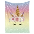 thumbnail image 1 of Gresahom Unicorn Throw Blanket for Girls Teen, Soft Plush Flannel Blanket Unicorn Birthday Gift for Kids, Lightweight Fleece Blanket for Birthday Children's Day Graduation Travel(50"x60"), 1 of 1