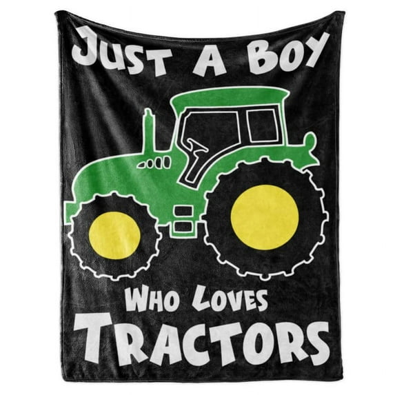 Gresahom WEALLIN Just A Boy Who Loves Tractors, Tractor Blanket for Toddler Boys, Soft Blanket for Children's Day Gift, Birthday Gift 1 2 3 4 5 Year Old Toddler Boys Kid Child(50"x60")