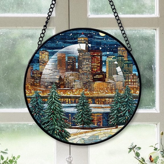 Gresham City Oregon, Customized Ornament 2025, Gresham Ornaments 2025, Gresham Gift, Stained Glass Suncatcher Traveler Ornament nE5slZ