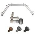 thumbnail image 1 of Greta 13/16" Double Bay Window curtain rod Adjustable 20"-36", 38"-72" - Satin Nickel,(ABay-02-5D), 1 of 4