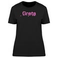 thumbnail image 1 of Greta Cool Pink Heart Name T-Shirt Women -Image by Shutterstock, Female XX-Large, 1 of 2
