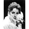 thumbnail image 1 of Greta Garbo Holding Flowers in White Gown Portrait Photo Print (8 x 10), 1 of 1
