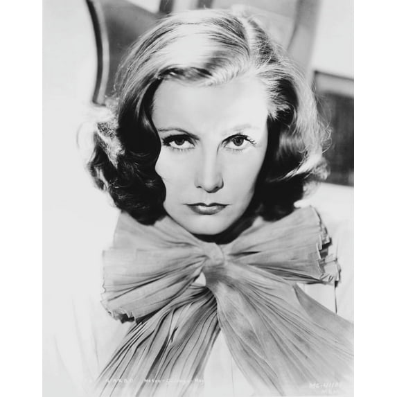 Greta Garbo Posed Front View Close Up Portrait Photo Print (8 x 10)