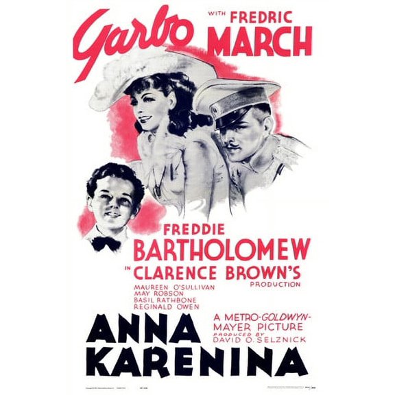 Greta Garbo and Fredric March and Freddie Bartholomew in Anna Karenina 24x36 Poster