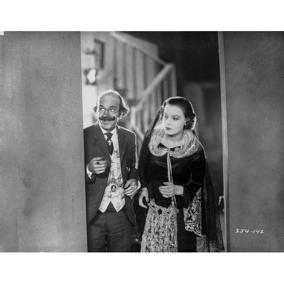 Greta Garbo on a Dress with a Man Photo Print (8 x 10)