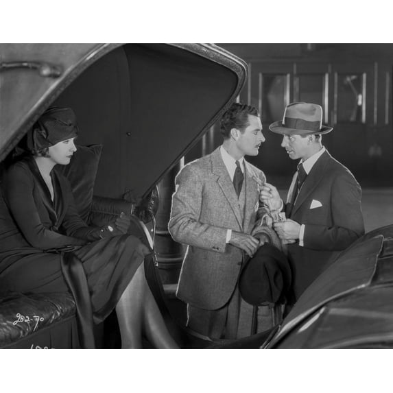 Greta Garbo with Two Man Talking Movie Scene Photo Print (24 x 30)