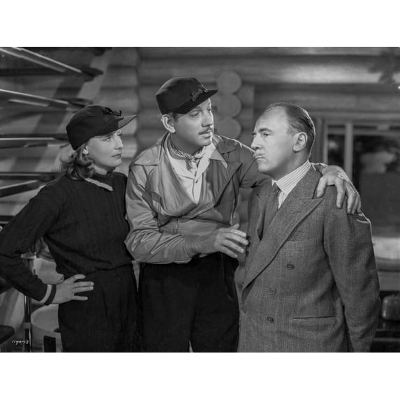 Greta Garbo with Two Men Black and White Photo Print (8 x 10)
