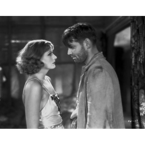 Greta Garbo with a Man Eye to Eye Contact Photo Print (8 x 10)