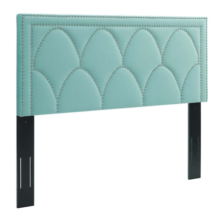 Greta Performance Velvet Twin Headboard Mint