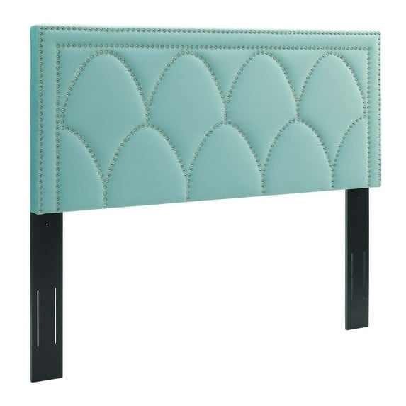 Greta Performance Velvet Twin Headboard Mint