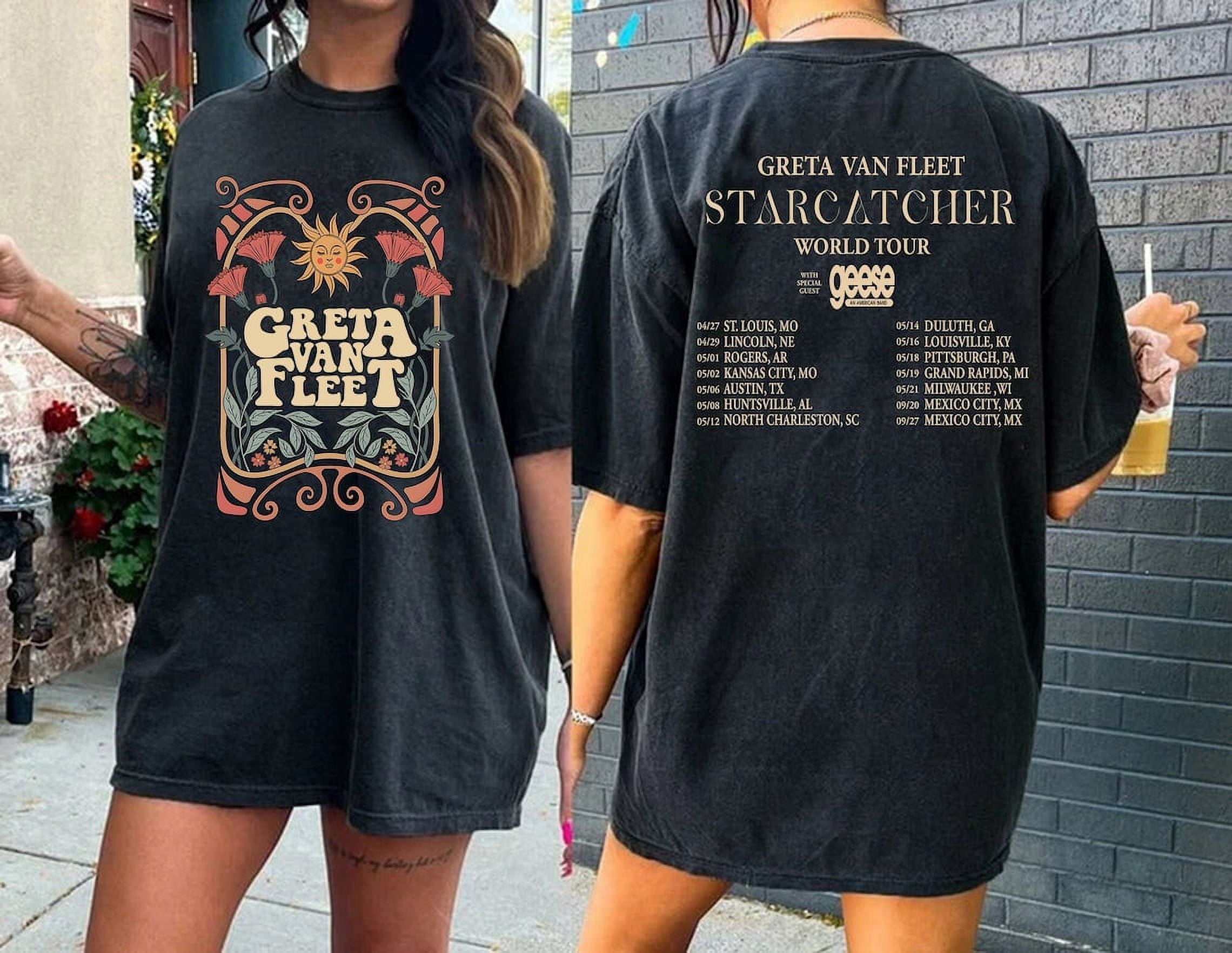 Greta Van Fleet Band Shirt, Greta Van Fleet World Tour 2024 Merch