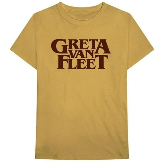 Greta Van Fleet Men's Old Gold Logo T-Shirt Yellow XL