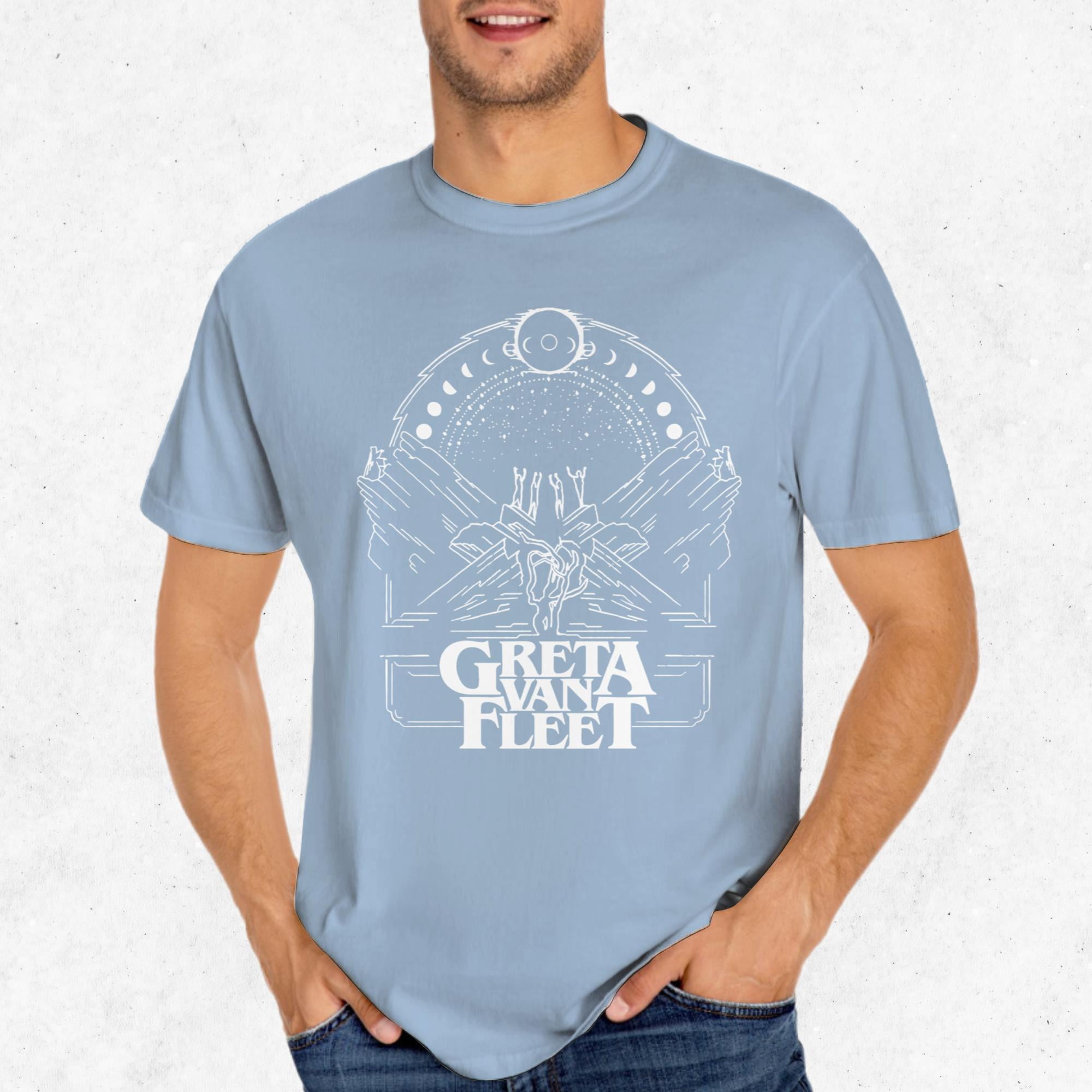 Felpa Con Cappuccio Greta Van Fleet – Logo Uomo, Cotone, Rock Off, Multicolore