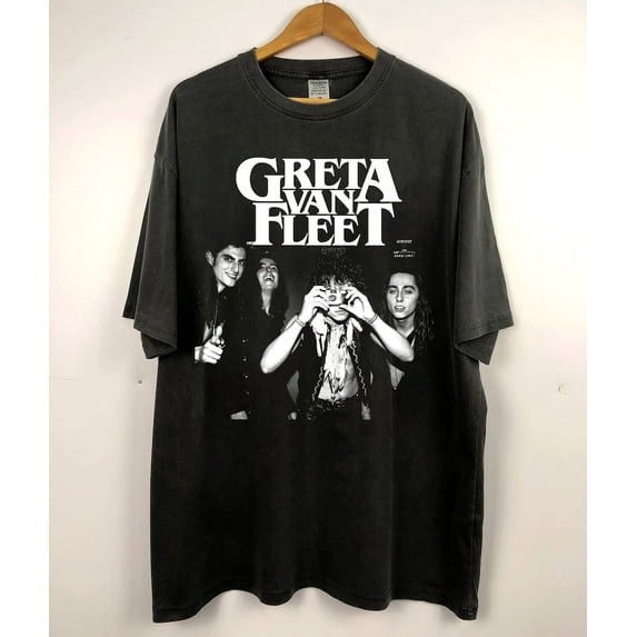 Greta Van Fleet T-Shirt, Graphic Greta Van Fleet Starcatcher World Tour 2024 shirt, Rock Band Greta Van Fleet Shirt, Gift for Fans Men Women, Black Color size L