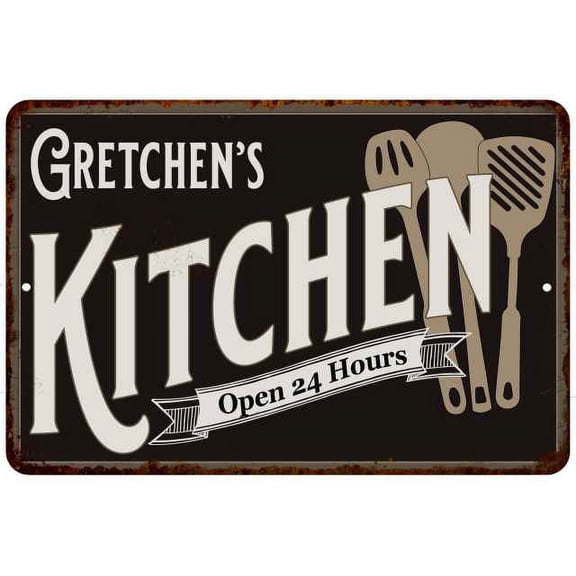 Gretchen's Kitchen Gift Sign Metal Wall Decor Dift 12x18 112180019447