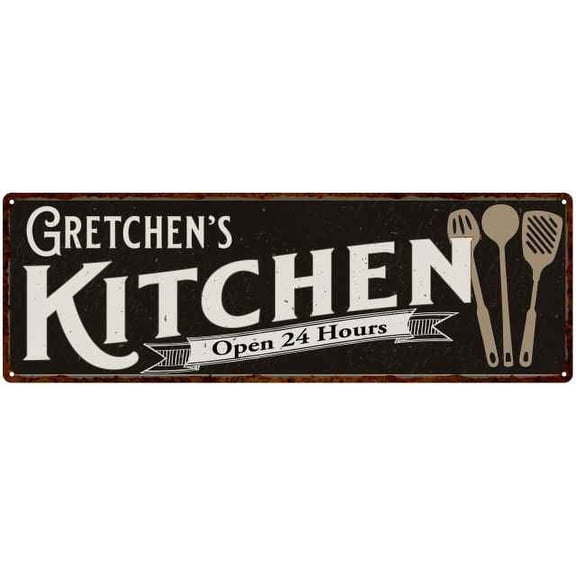 Gretchen's Kitchen Sign Chic Wall Decor Gift Mom 6x18 206180014447