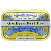 Grethers Sugarless Black Currant Pastilles 2.1oz pastilles
