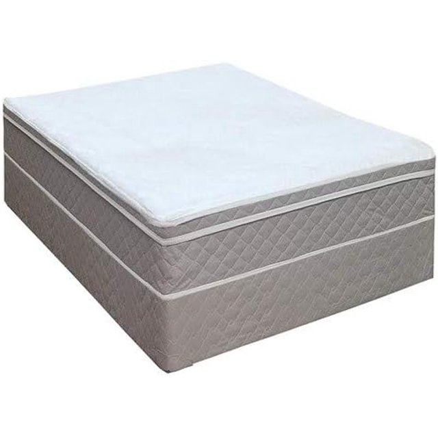 Greton Meduim Plush Eurotop Pillowtop Innerspring Mattress and 8" Metal