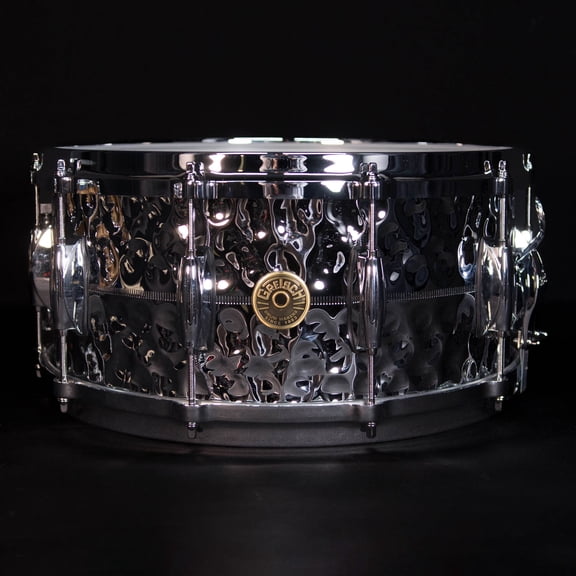Gretsch 14" x 6.5" Hammered Chrome over Brass Snare Drum